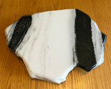 Lazy Susan Black and White with Green flow