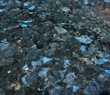 Lazy Susan Black with Blue Quartz